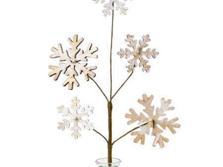 16  Wooden Snowflake Pick Fashion