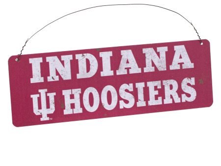 12x4 Collegiate Tin Sign: Indiana Hoosiers Online Hot Sale