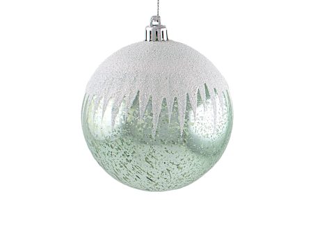 100MM Snow Antique Ornament: Ice Blue Discount