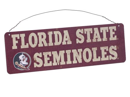 12x4 Collegiate Tin Sign: Florida State Seminoles Fashion