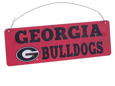 12x4 Collegiate Tin Sign: Georgia Bulldogs Online Hot Sale