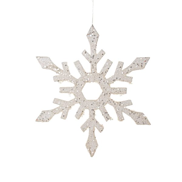 [IMPERFECT] 9  Glitter Snowflake Ornament Cheap