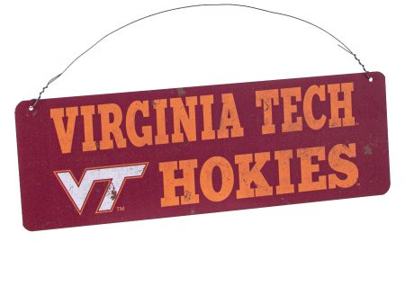 12x4 Collegiate Tin Sign: Virginia Tech Hokies Online Hot Sale