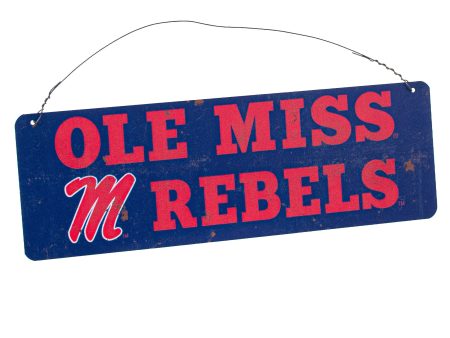 12x4 Collegiate Tin Sign: Mississippi Old Miss Rebels Supply