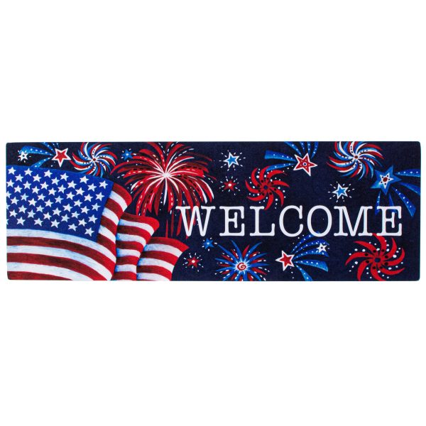 Waterproof Fireworks & Flag Signature Sign (5  x 15 ) Sale