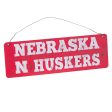 12x4 Collegiate Tin Sign: Nebraska Huskers Discount