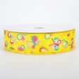 1.5  Glitter Butterfly Ribbon: Yellow (50 Yards) Online Hot Sale