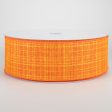 2.5  Estelle Textured Linen Ribbon: Orange (50 Yards) Hot on Sale