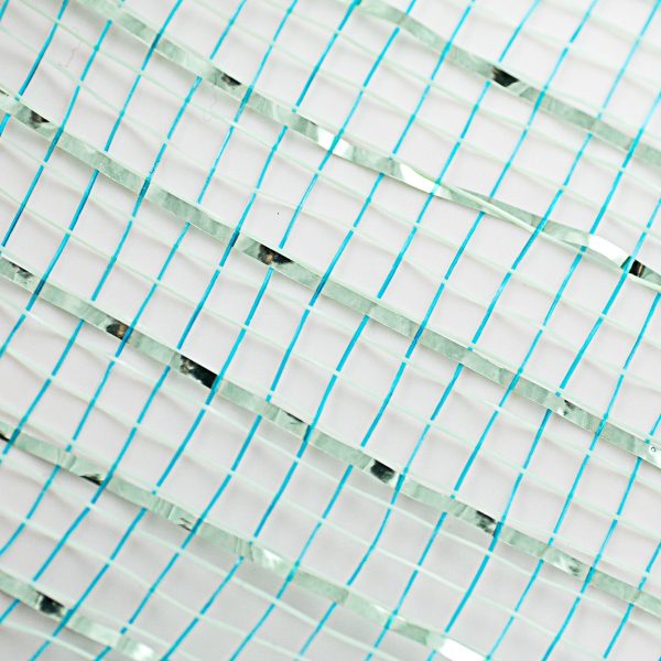 10  Poly Mesh Roll: Metallic Ice Blue Online Hot Sale