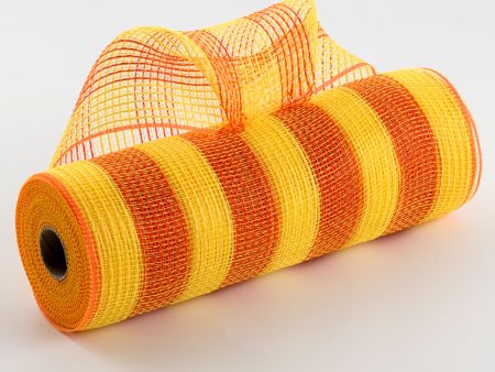 10  Thin Stripe Fabric Mesh: Yellow & Orange Fashion