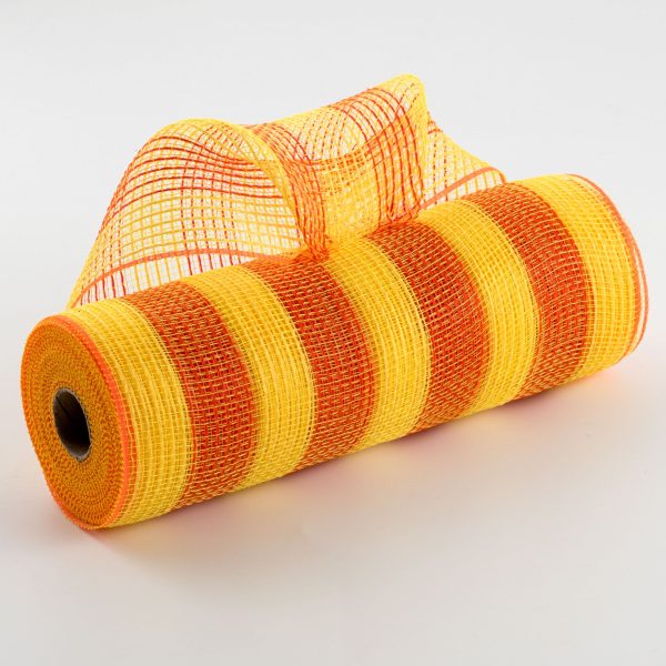 10  Thin Stripe Fabric Mesh: Yellow & Orange Fashion