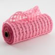 10  Poly Burlap Check Mesh: Pink Fashion