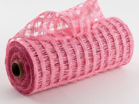 10  Poly Burlap Check Mesh: Pink Fashion