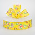 1.5  Glitter Butterfly Ribbon: Yellow (50 Yards) Online Hot Sale