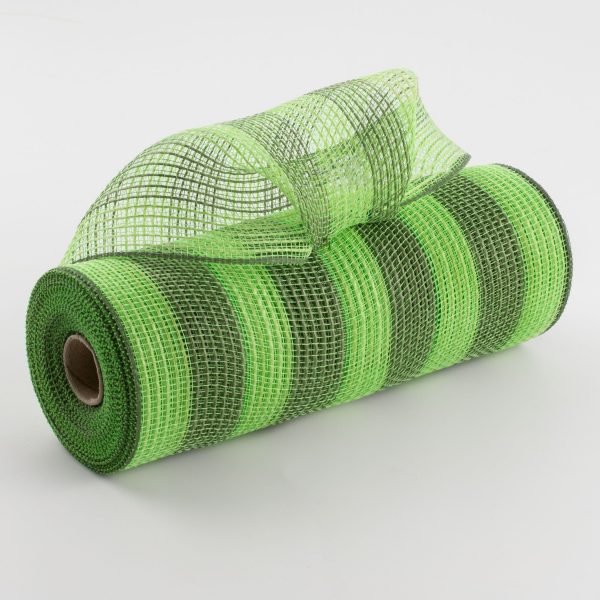 10  Thin Stripe Fabric Mesh: Fresh Green & Moss Fashion