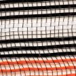 10  Fabric Bold Stripe Mesh: Orange, Black, White Hot on Sale