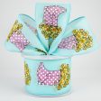 2.5  Rain Boots Daffodil Ribbon: Aqua (10 Yards) Online Sale