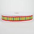 1.5  Whimsical Christmas Dot & Stripe Snowy Edge Ribbon (50 Yards) For Cheap