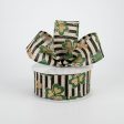 1.5  St. Patrick s Clovers & Hats Stripe Ribbon: Natural (10 Yards) Sale