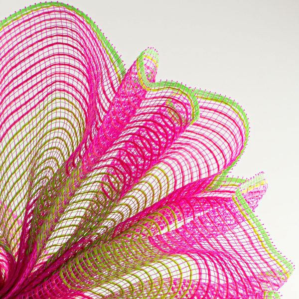 10  Wide Stripe Fabric Mesh: Hot Pink & Fresh Green Online Sale