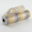 10  Ombré Metallic Deco Mesh: Pewter, Gold, Silver For Cheap