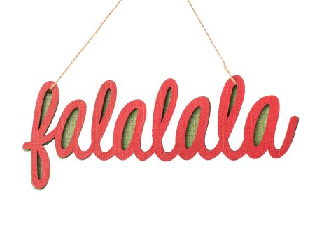 10  Wooden Word Cutout Ornament: Fa La La Online Sale