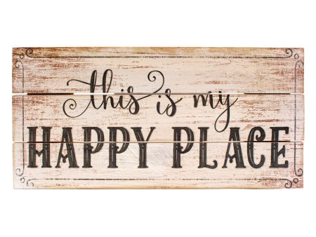 12  Pallet Wood Sign: This Is My Happy Place For Cheap