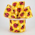 2.5  Ladybugs Daisies Ribbon: Daffodil (10 Yards) For Sale