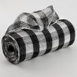 10  Cotton Check Deco Mesh: Black & White Supply