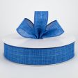 1.5  Estelle Textured Linen Ribbon: Royal Blue (50 Yards) For Sale