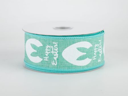 1.5  Bunny Ear Eggs Ribbon: Aqua Mint (10 Yards) Sale