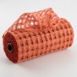 10  Poly Burlap Check Mesh: Orange Discount