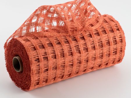 10  Poly Burlap Check Mesh: Orange Discount