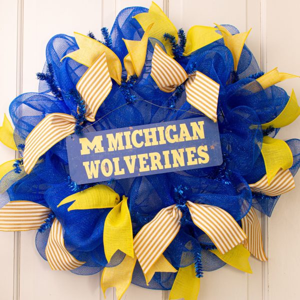 12x4 Collegiate Tin Sign: Michigan Wolverines Online Sale