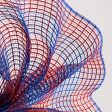 10  Small Check Fabric Mesh: Red & Royal Blue Hot on Sale