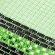 10  Border Stripe Metallic Mesh: Lime & Black Hot on Sale