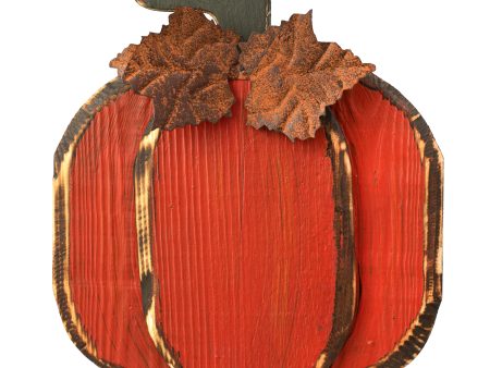 10  Round Wooden Pumpkin: Antique Orange For Discount