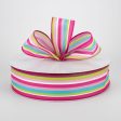 1.5  Walla Stripes Ribbon: Pink, Blue, Green (50 Yards) Fashion