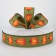 1.5  Orange Pumpkin Ribbon: Moss (50 Yards) Discount