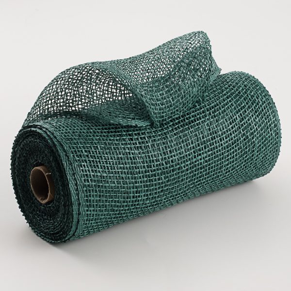 10  Poly Burlap Mesh: Hunter Green on Sale