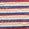 10  All Foil Thin Stripes Mesh: Red, Natural, Blue Online Hot Sale