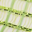 10  Wide Weave Metallic Mesh: Lime Green Check Supply