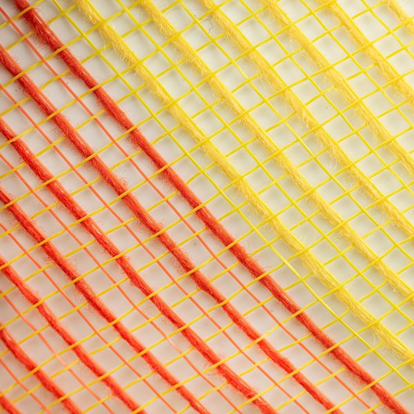 10  Wide Stripe Fabric Mesh: Yellow & Orange Cheap