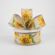 1.5  Linen Sunflower Ribbon: Light Natural (10 Yards) Discount