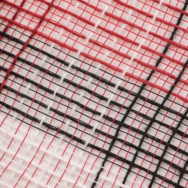 10  Small Check Fabric Mesh: Red, Black, White Online now