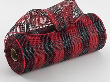 10  Cotton Check Deco Mesh: Buffalo Plaid on Sale