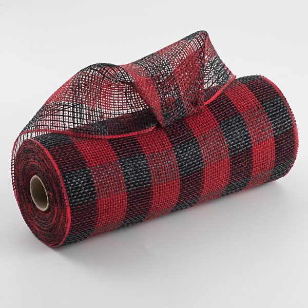 10  Cotton Check Deco Mesh: Buffalo Plaid on Sale