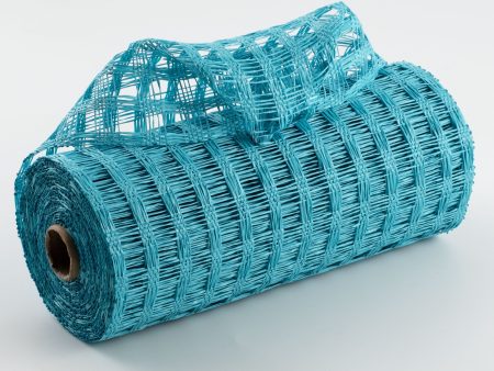 10  Poly Burlap Check Mesh: Turquoise on Sale