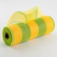 10  Wide Stripe Fabric Mesh: Yellow & Fresh Green Online Sale