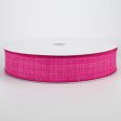 1.5  Estelle Textured Linen Ribbon: Fuchsia (50 Yards) Fashion